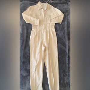 NWT Sandro Paris beige jumpsuit $525 size 38